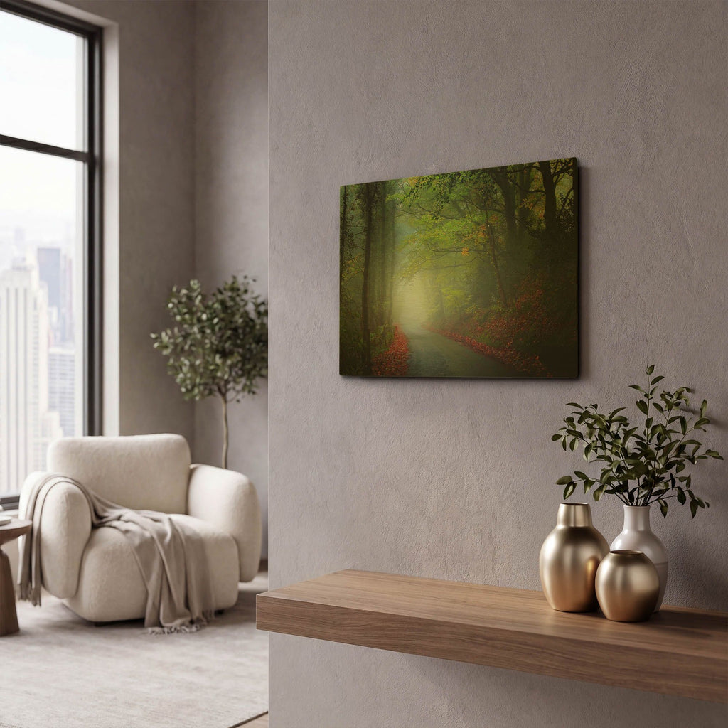 'The Lane' By Goncalves Gold Metal Wall Art