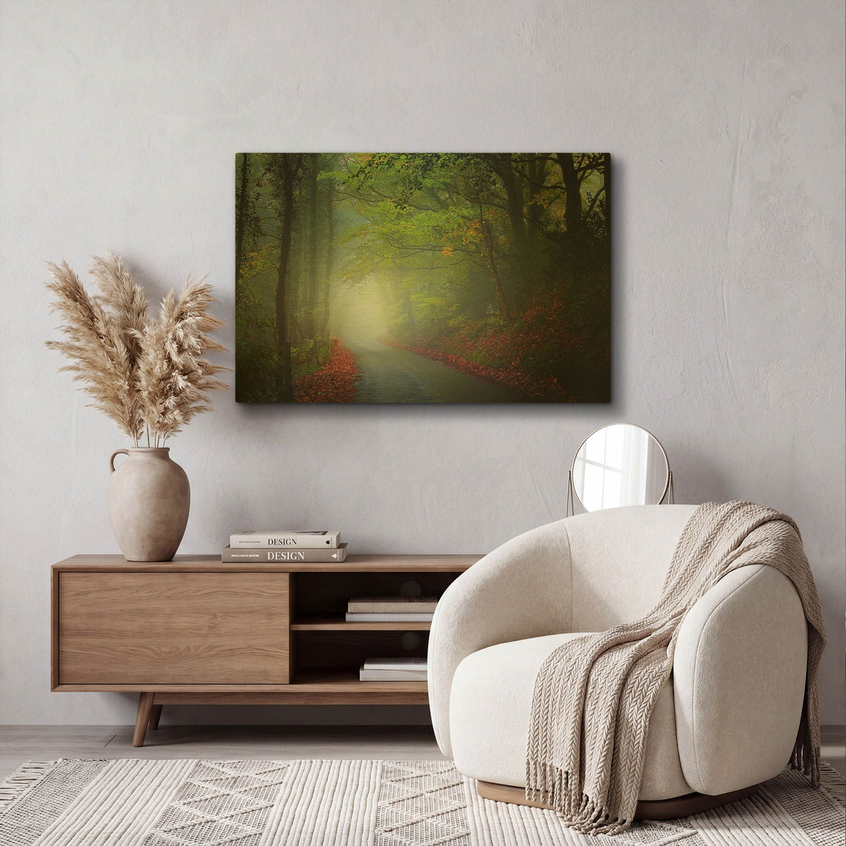 'The Lane' By Goncalves Gold Metal Wall Art