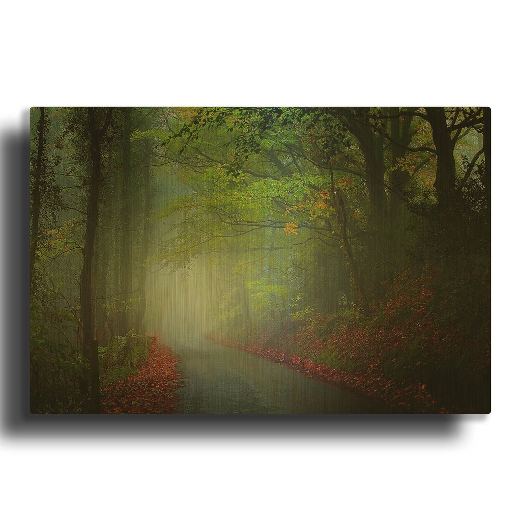 'The Lane' By Goncalves Gold Metal Wall Art