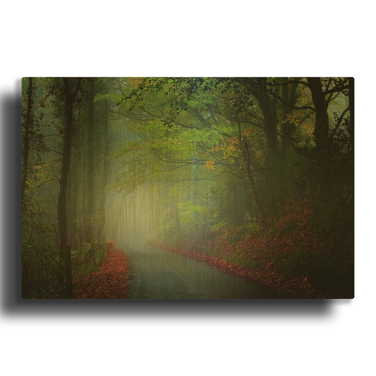 'The Lane' By Goncalves Gold Metal Wall Art