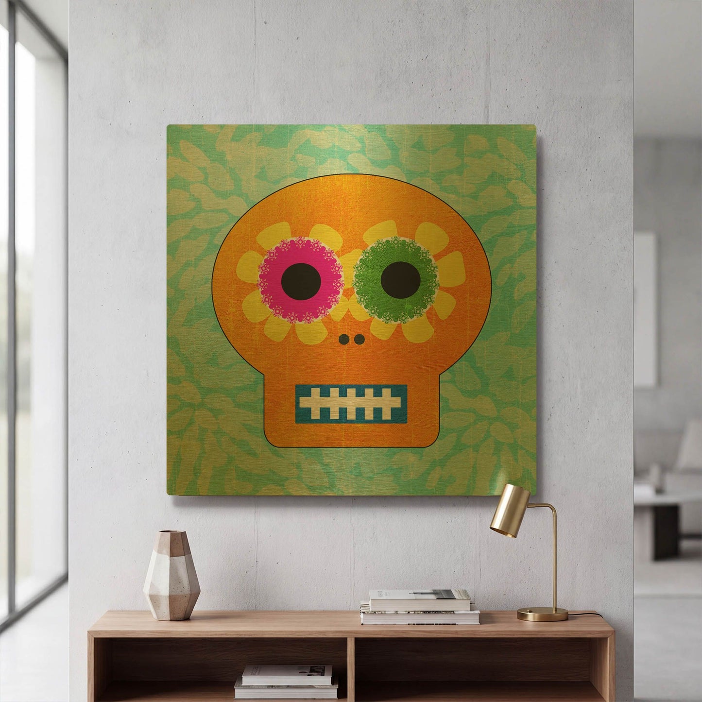 'LW2760' By Linda Woods Gold Metal Wall Art