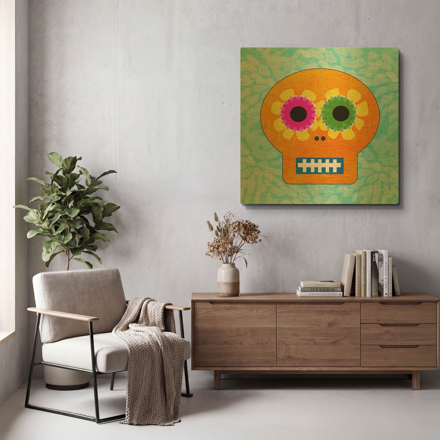 'LW2760' By Linda Woods Gold Metal Wall Art