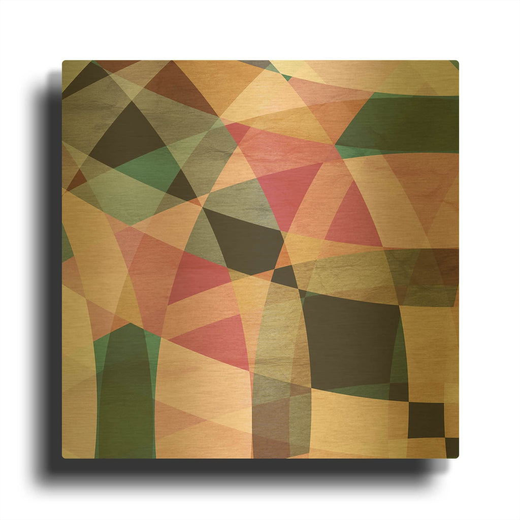 'Geometric Design 1' By GraphINC Gold Metal Wall Art