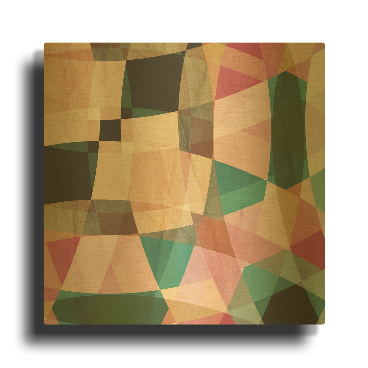 'Geometric Design 2' By GraphINC Gold Metal Wall Art