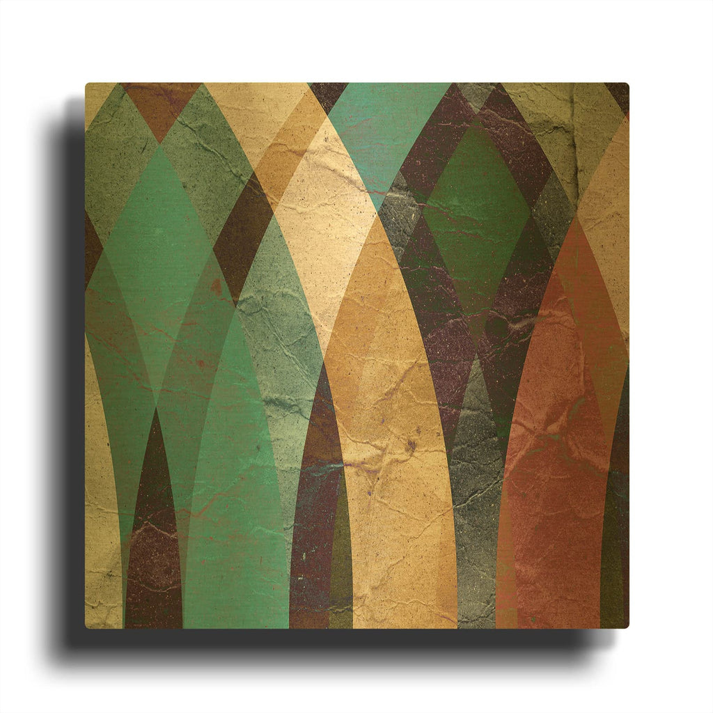 'Geometric Design 3' By GraphINC Gold Metal Wall Art