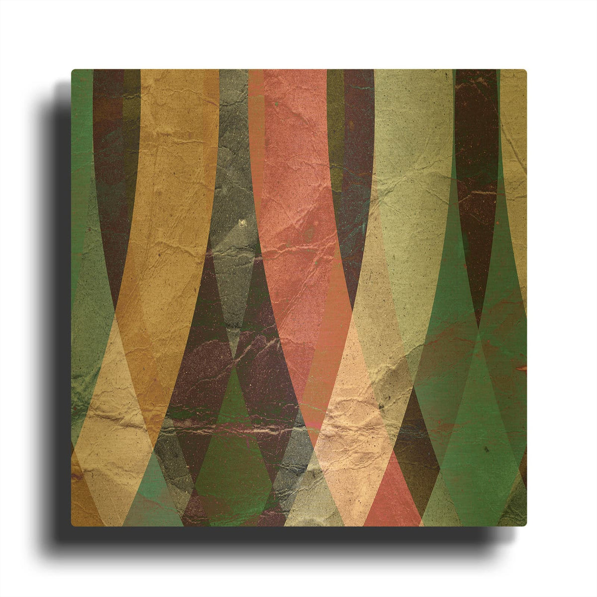 'Geometric Design 4' By GraphINC Gold Metal Wall Art