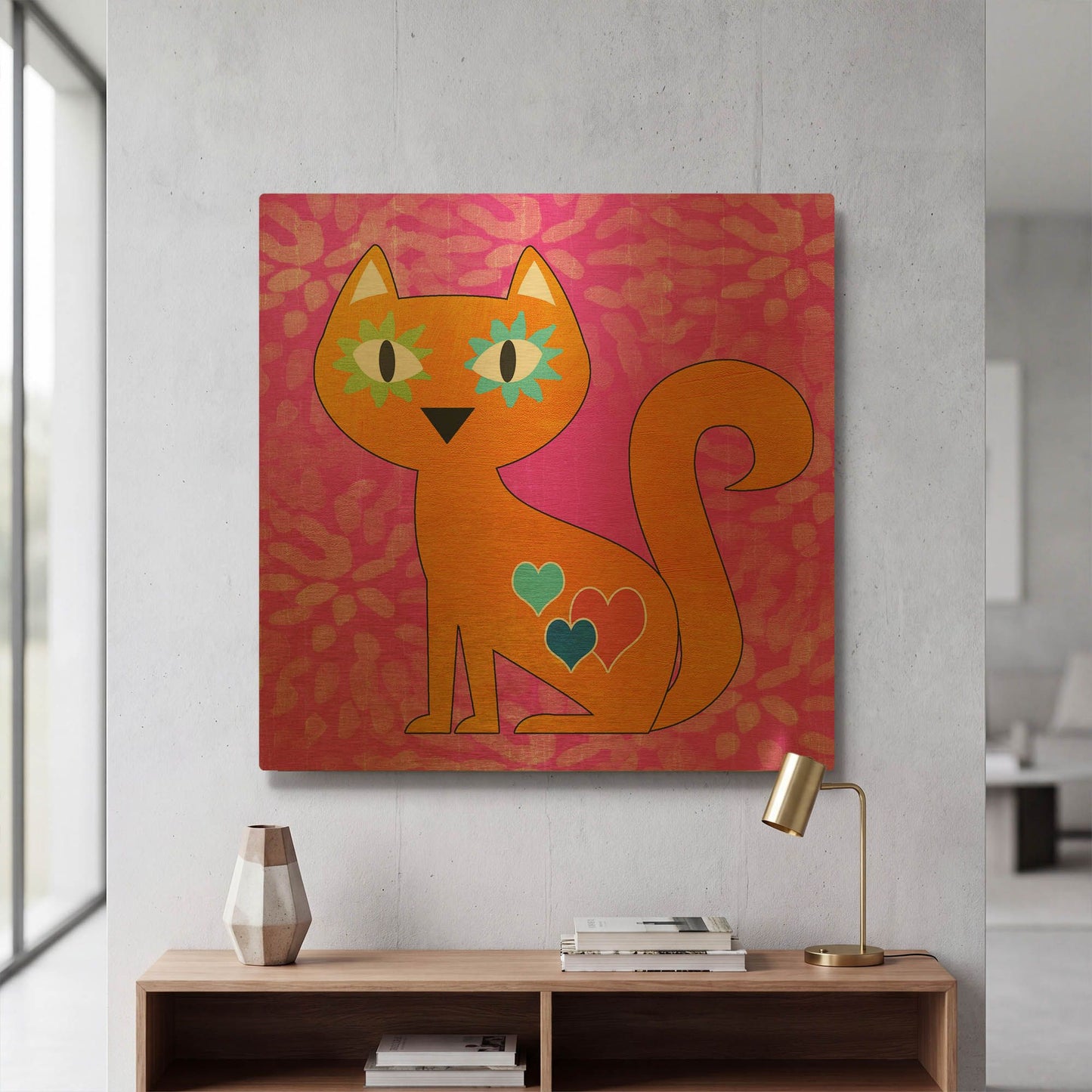 'LW2761' By Linda Woods Gold Metal Wall Art