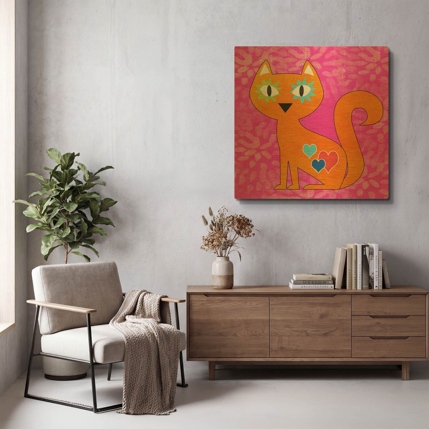 'LW2761' By Linda Woods Gold Metal Wall Art