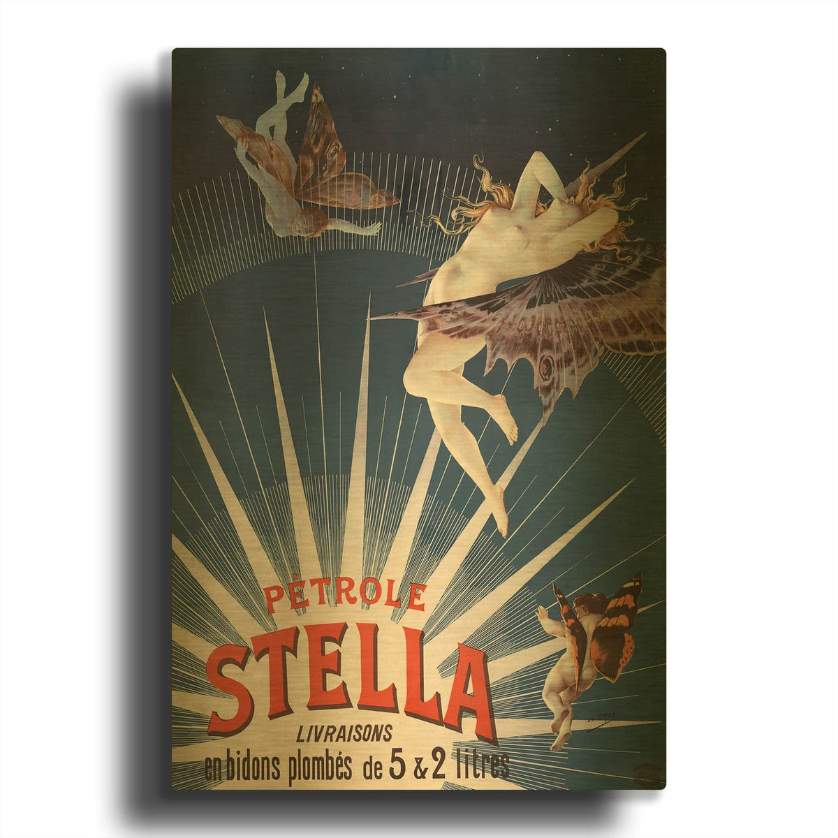 'Petrole Stella' By Grey Gold Metal Wall Art
