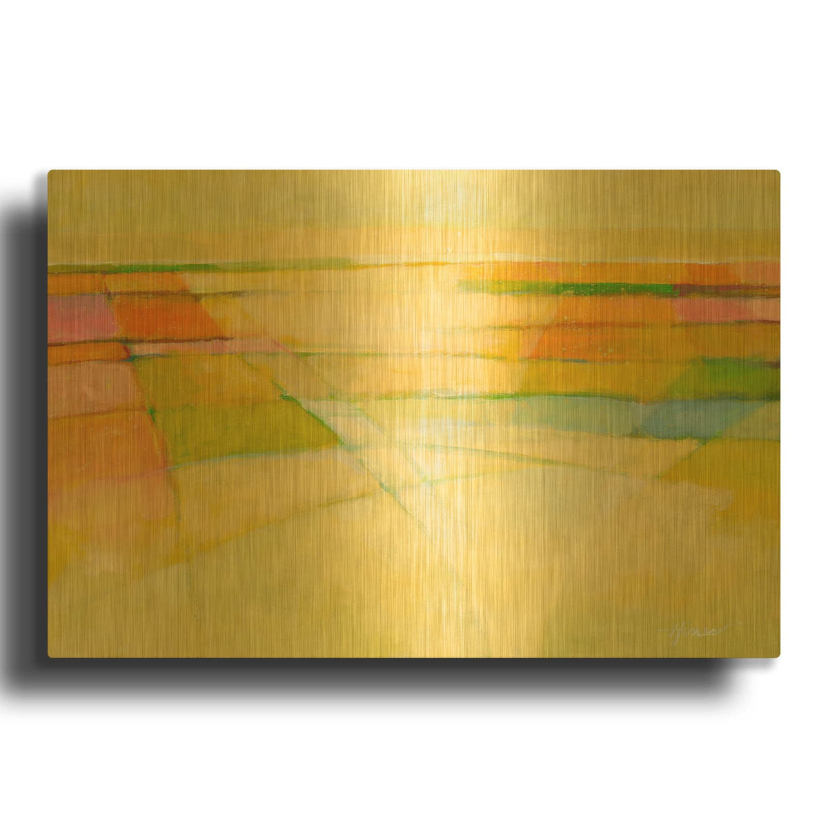 'Through The Mist' By Hines Gold Metal Wall Art