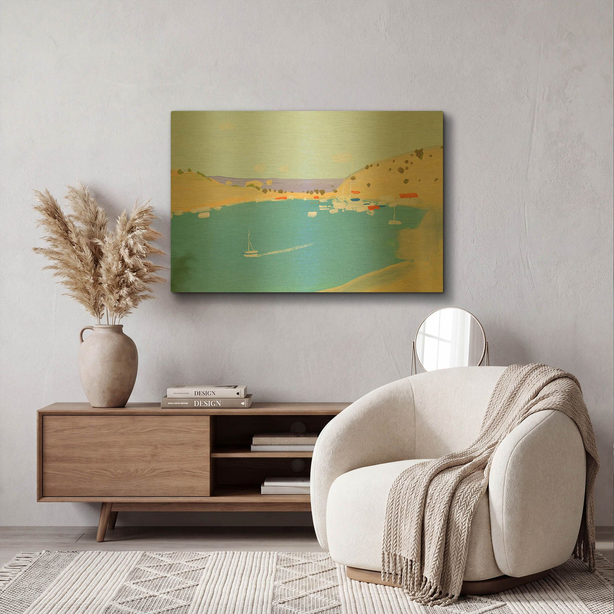 'Balaclava' By Igor Nekraha Gold Metal Wall Art
