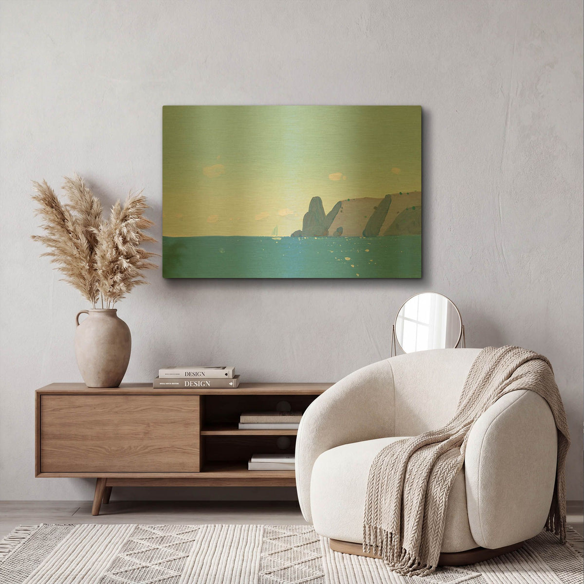 'Blue Fiolent' By Igor Nekraha Gold Metal Wall Art