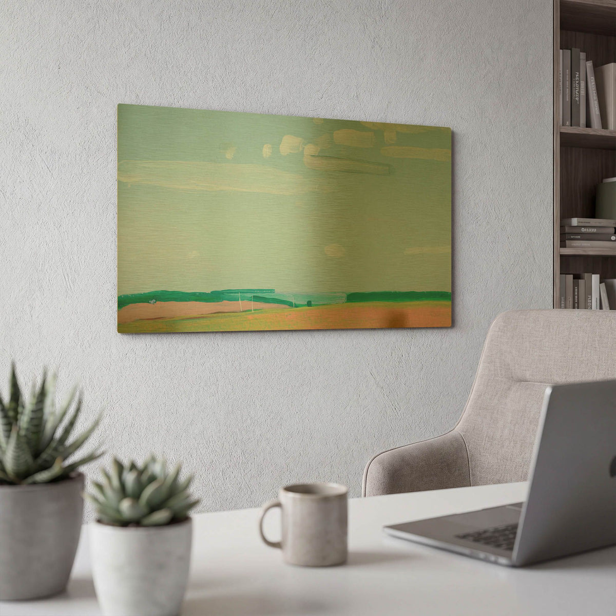 'Cloudy Sky' By Igor Nekraha Gold Metal Wall Art