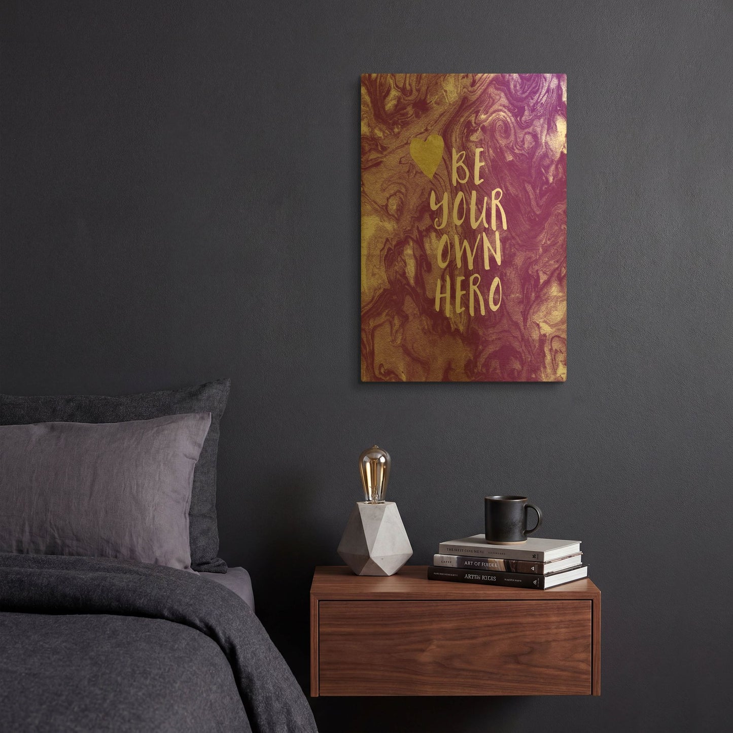 'LW2839' By Linda Woods Gold Metal Wall Art