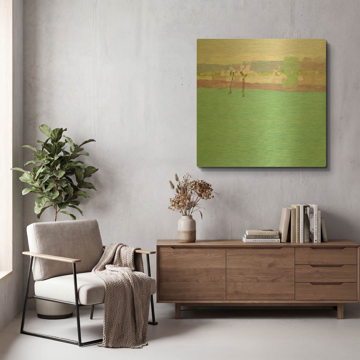 'The Early Spring' By Igor Nekraha Gold Metal Wall Art
