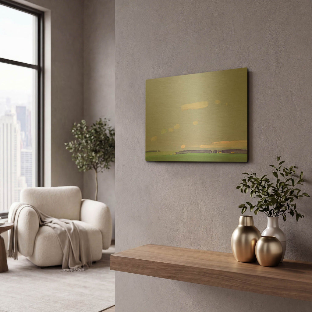 'Evening Clouds' By Igor Nekraha Gold Metal Wall Art