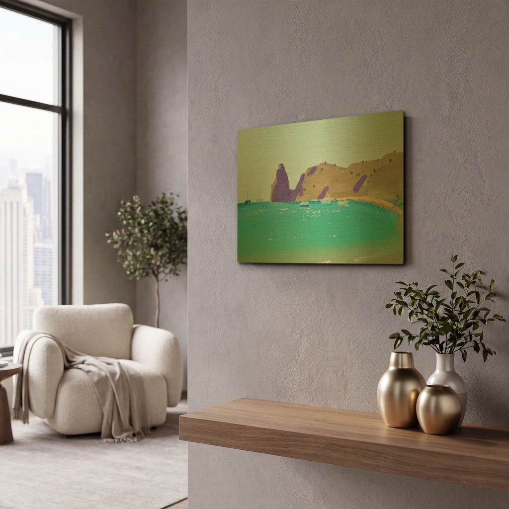 'Cape Fiolent' By Igor Nekraha Gold Metal Wall Art