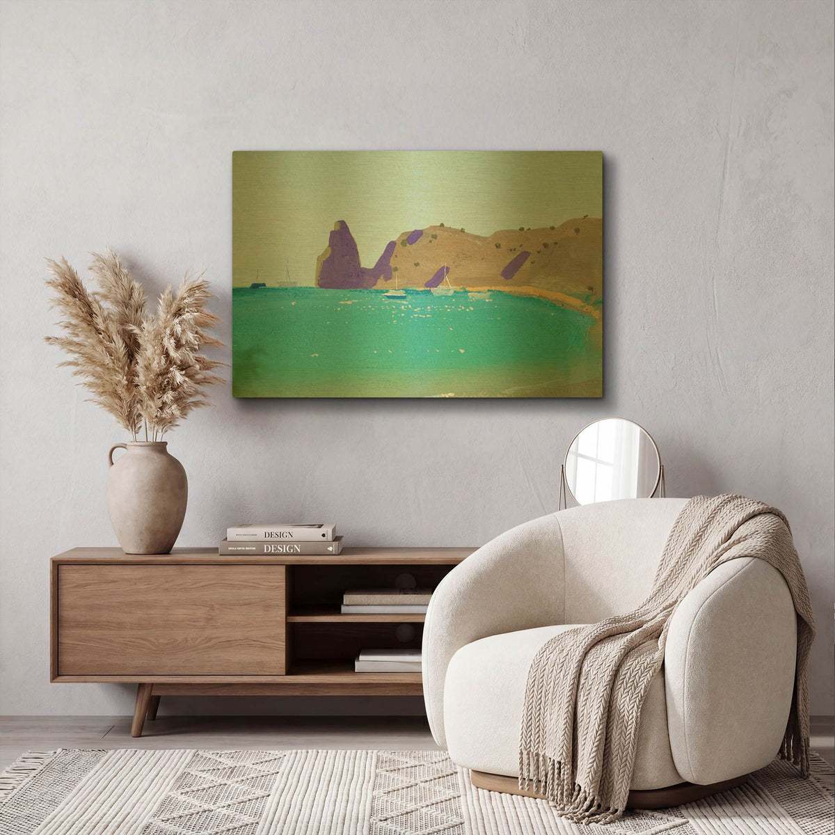 'Cape Fiolent' By Igor Nekraha Gold Metal Wall Art