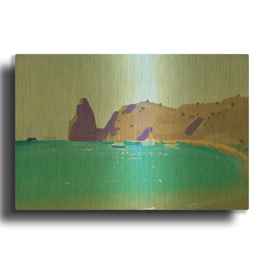 'Cape Fiolent' By Igor Nekraha Gold Metal Wall Art