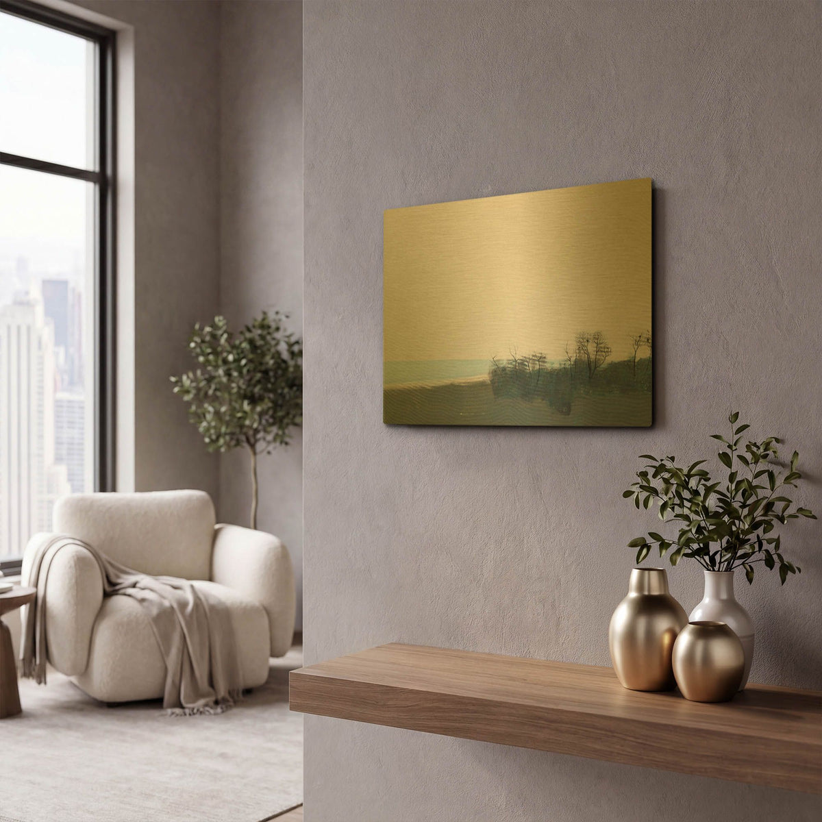 'Bessarabian Evening' By Igor Nekraha Gold Metal Wall Art