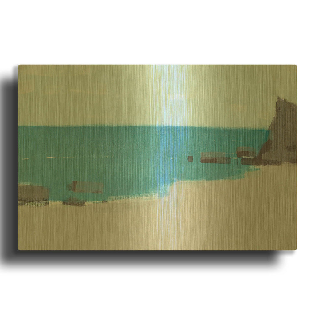 'Black Sea Shore' By Igor Nekraha Gold Metal Wall Art