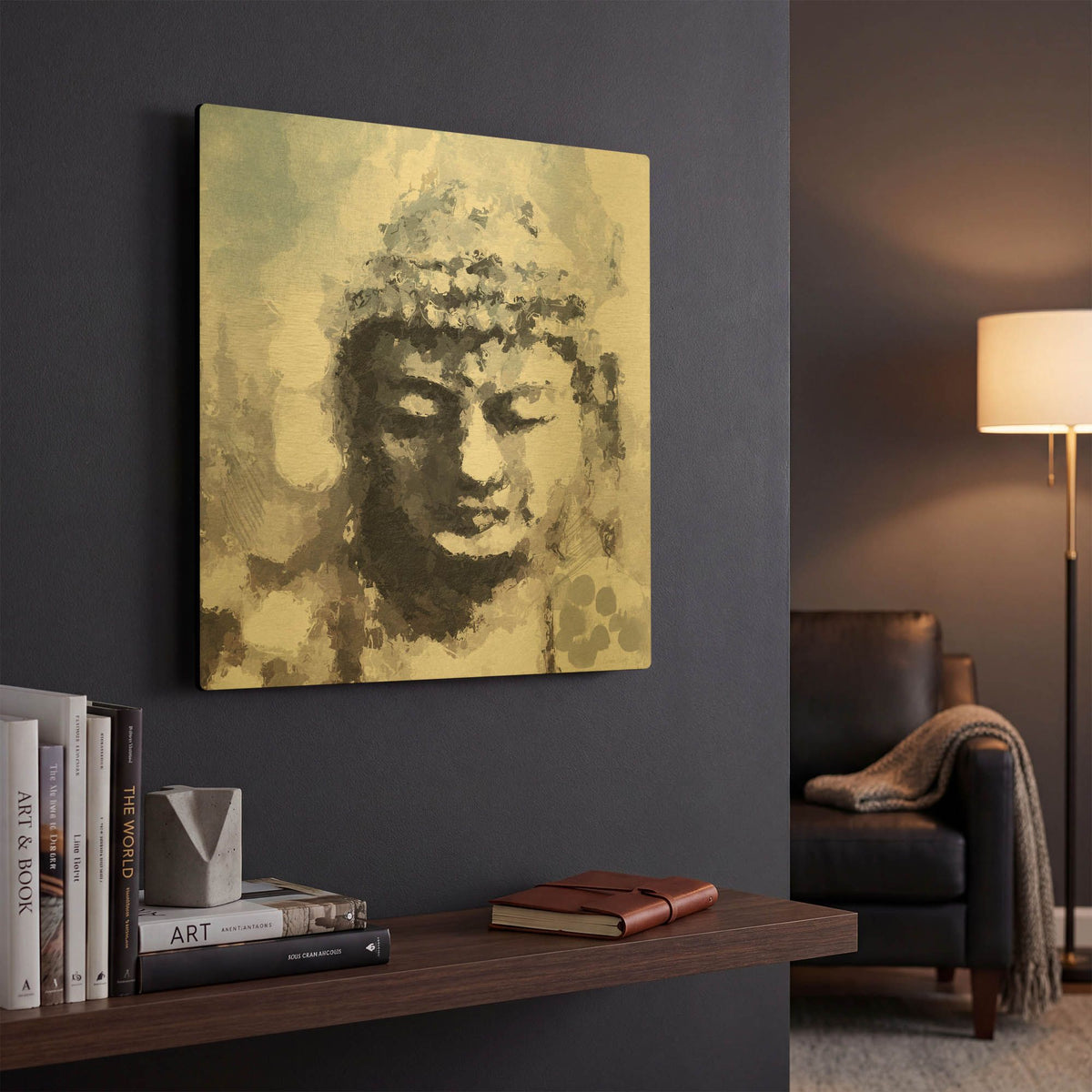 'LW3002' By Linda Woods Gold Metal Wall Art