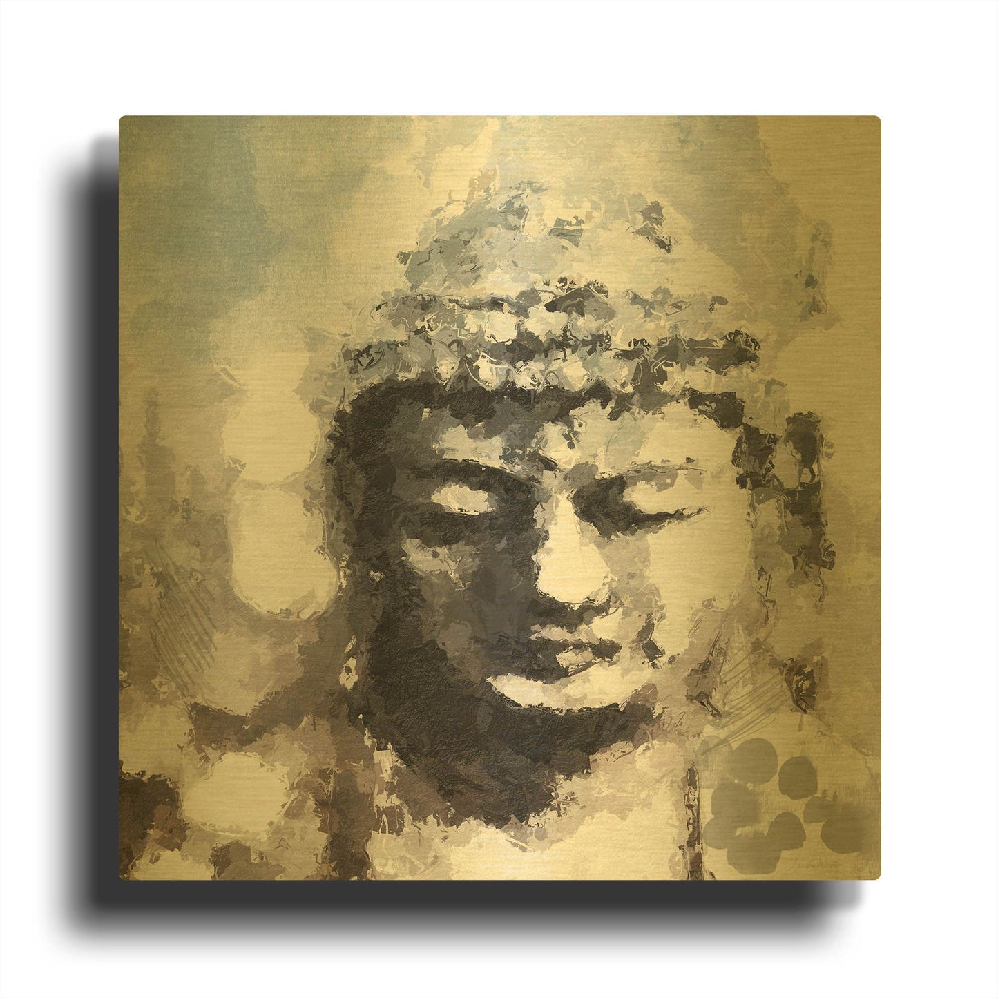 'LW3002' By Linda Woods Gold Metal Wall Art