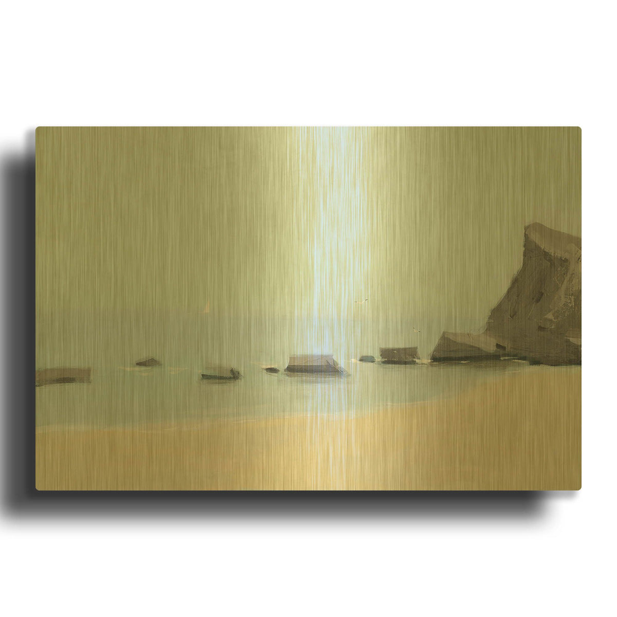 'Morning On The Black Sea' By Igor Nekraha Gold Metal Wall Art