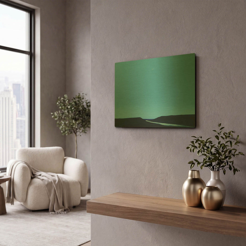 'Night Calm' By Igor Nekraha Gold Metal Wall Art