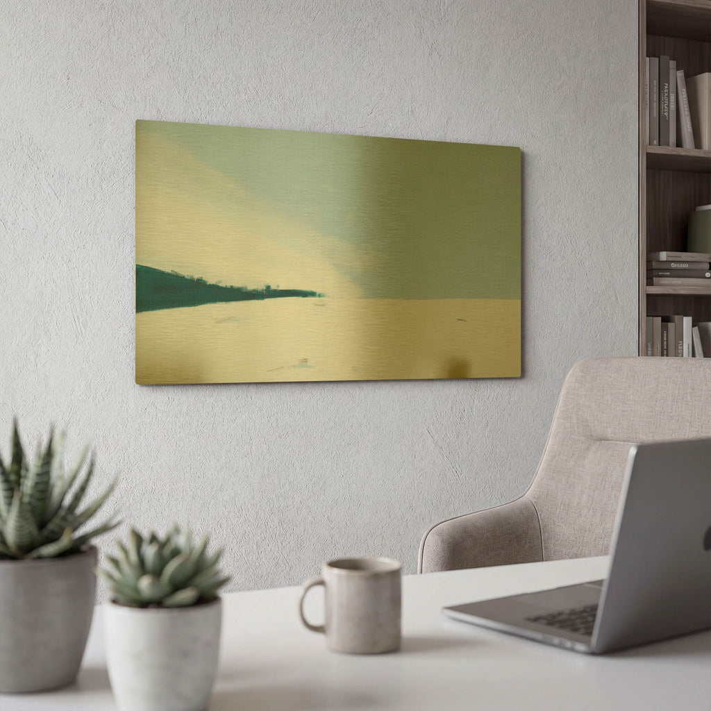 'Snowy Field' By Igor Nekraha Gold Metal Wall Art