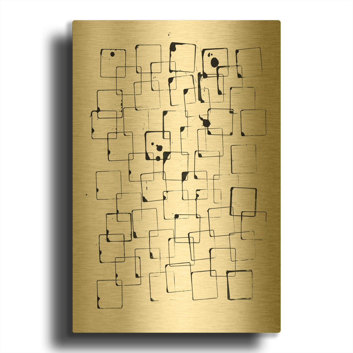 'Building Blocks' By Ilana Greenberg Gold Metal Wall Art