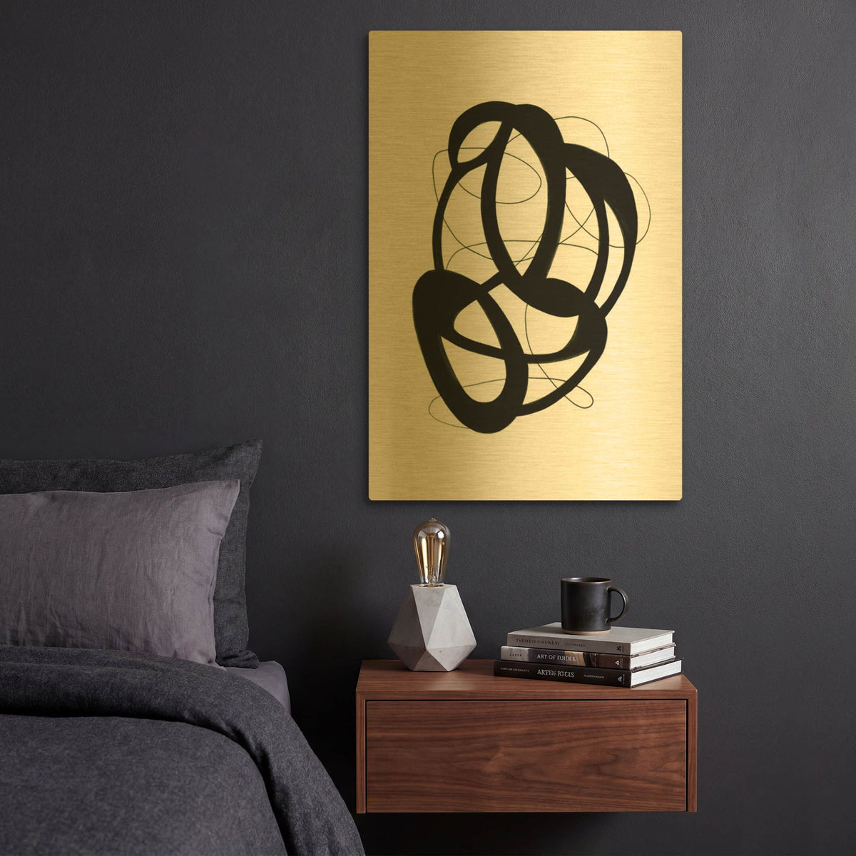 'Continuum' By Ilana Greenberg Gold Metal Wall Art