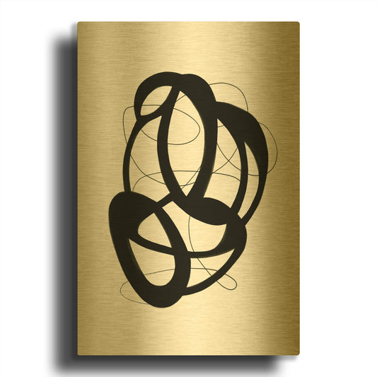 'Continuum' By Ilana Greenberg Gold Metal Wall Art