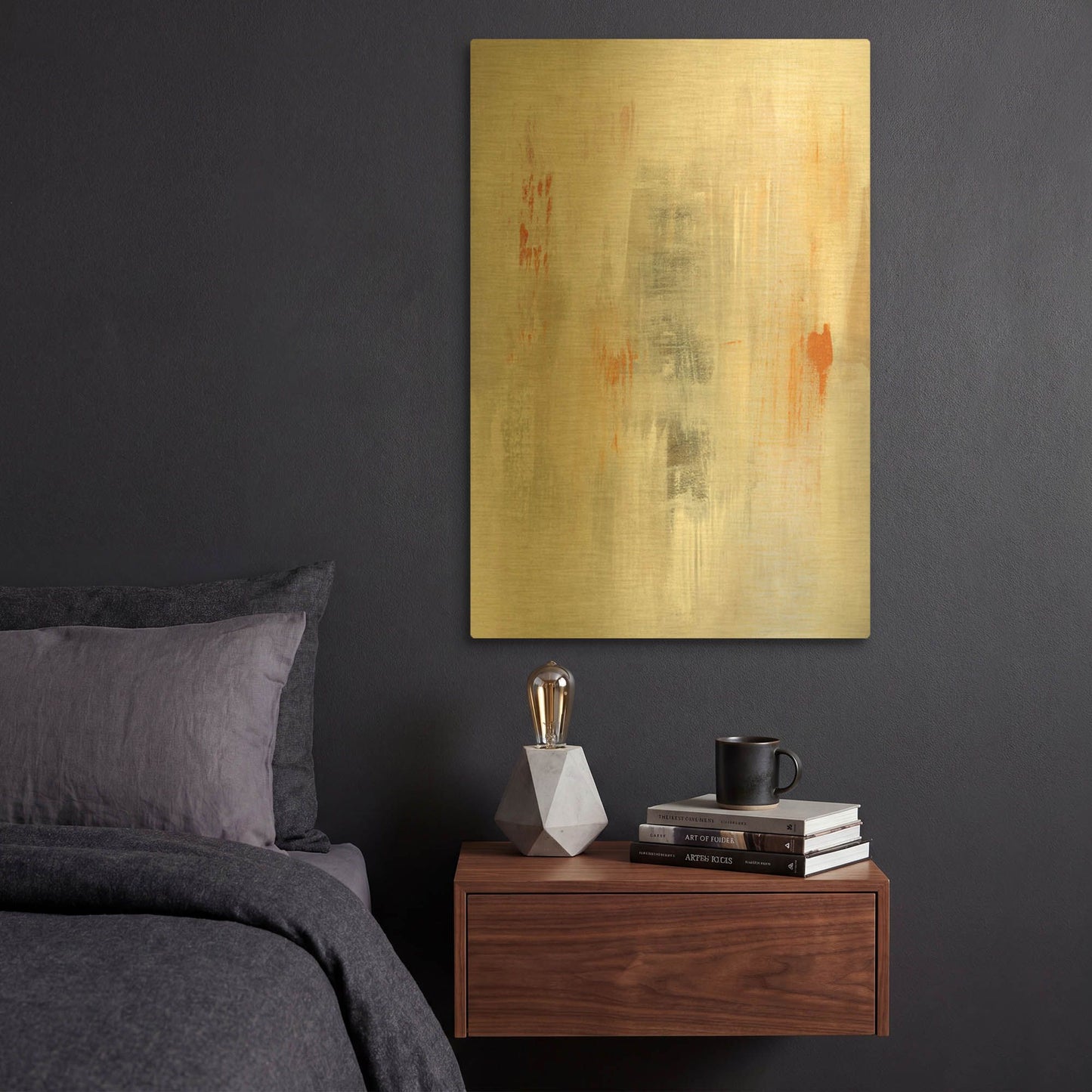 'Far And Away' By Ilana Greenberg Gold Metal Wall Art