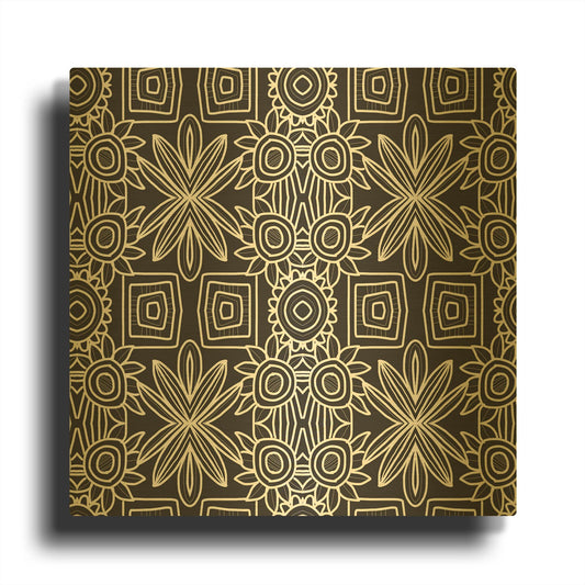 'LW3149' By Linda Woods Gold Metal Wall Art