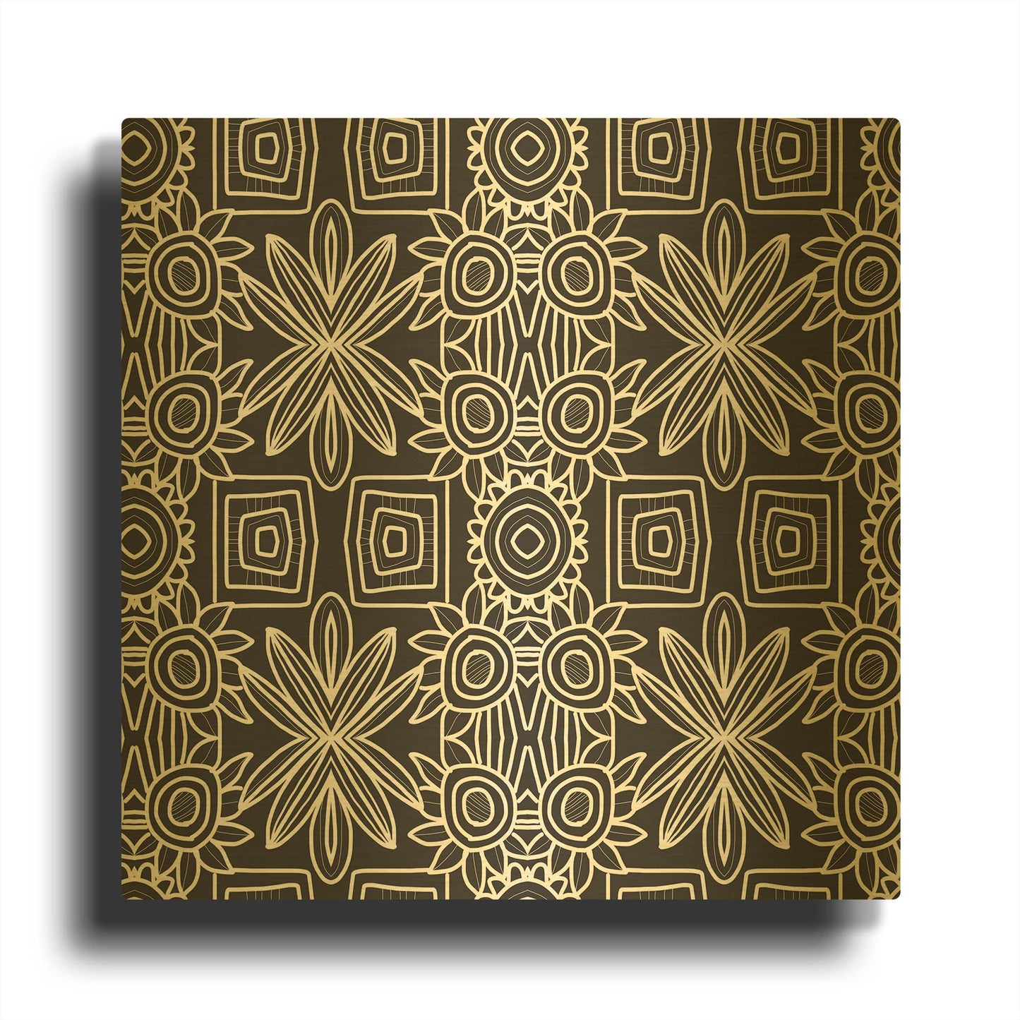 'LW3149' By Linda Woods Gold Metal Wall Art