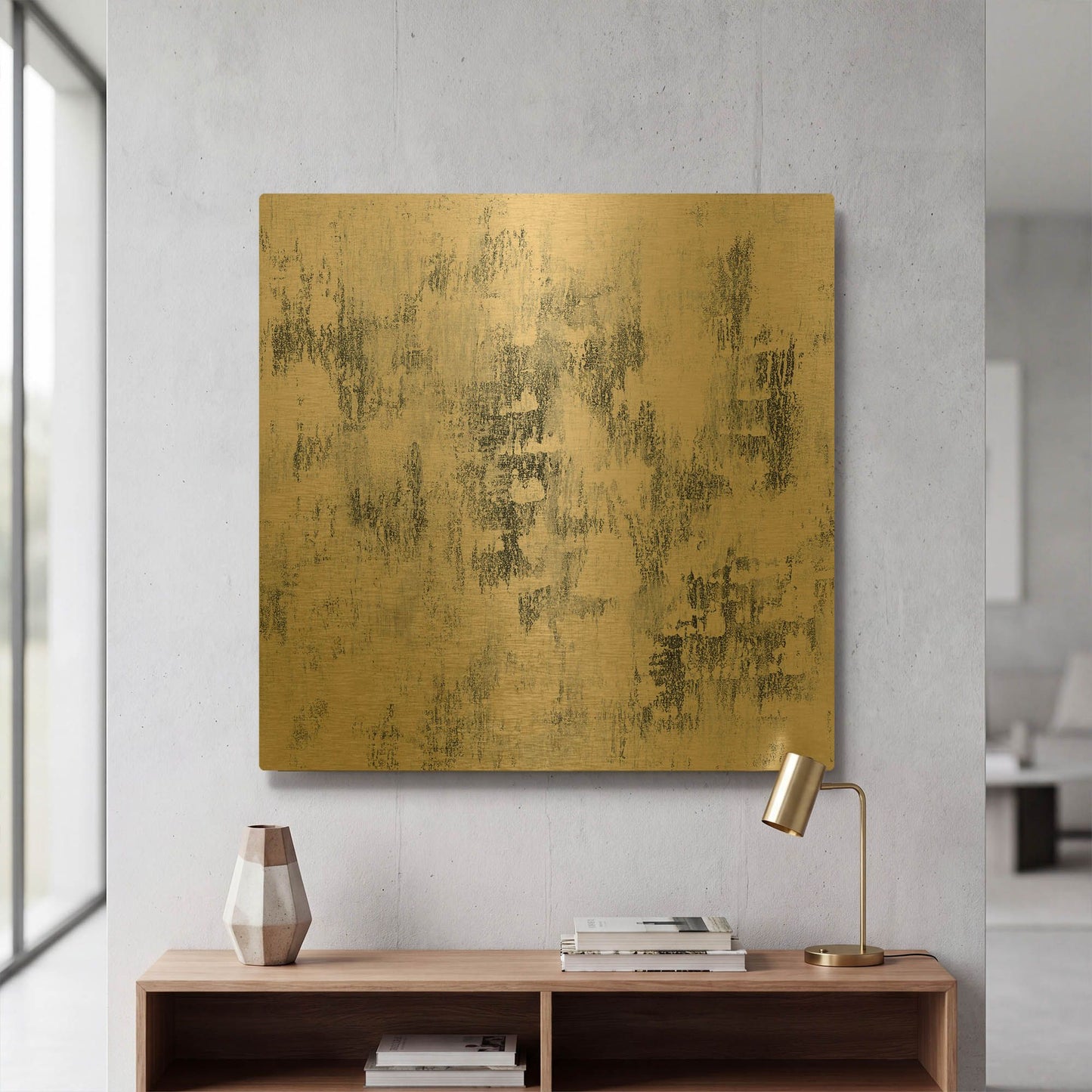 'Tranquility' By Ilana Greenberg Gold Metal Wall Art