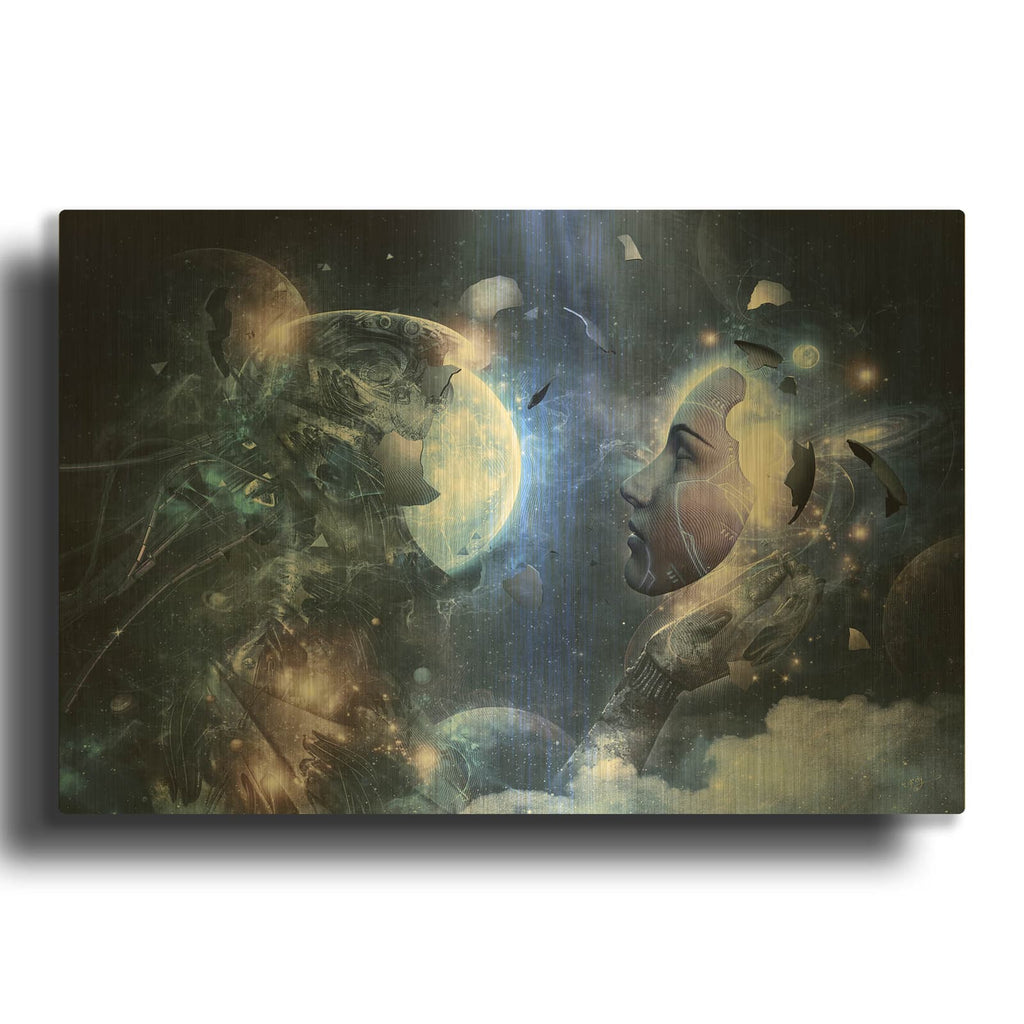 'Introspection' By Cameron Gray Gold Metal Wall Art