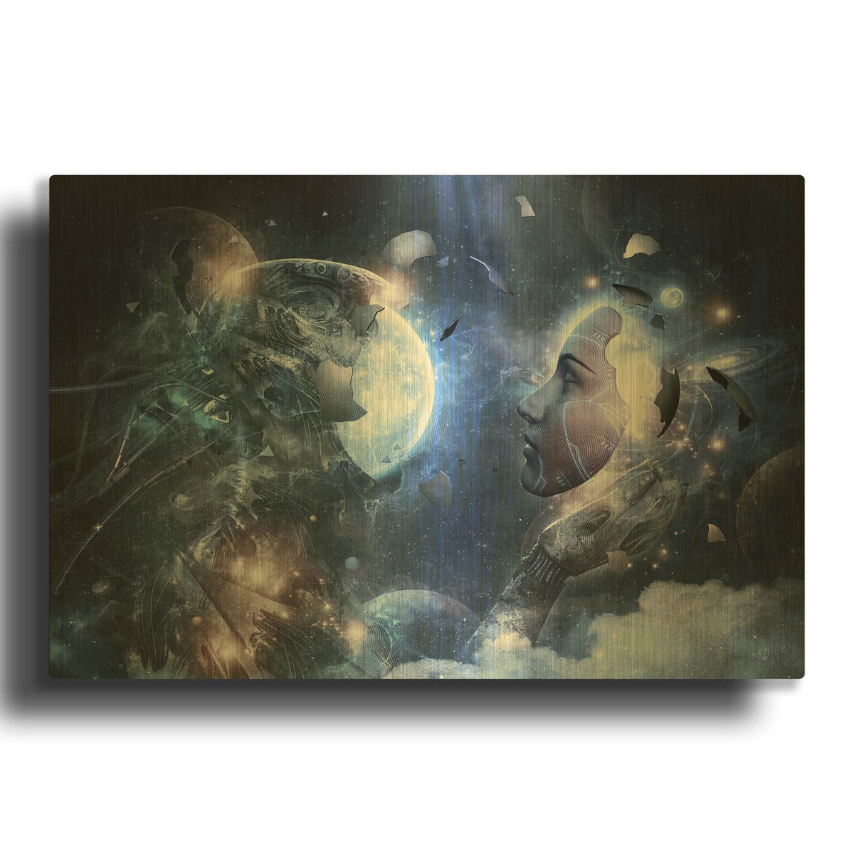 'Introspection' By Cameron Gray Gold Metal Wall Art