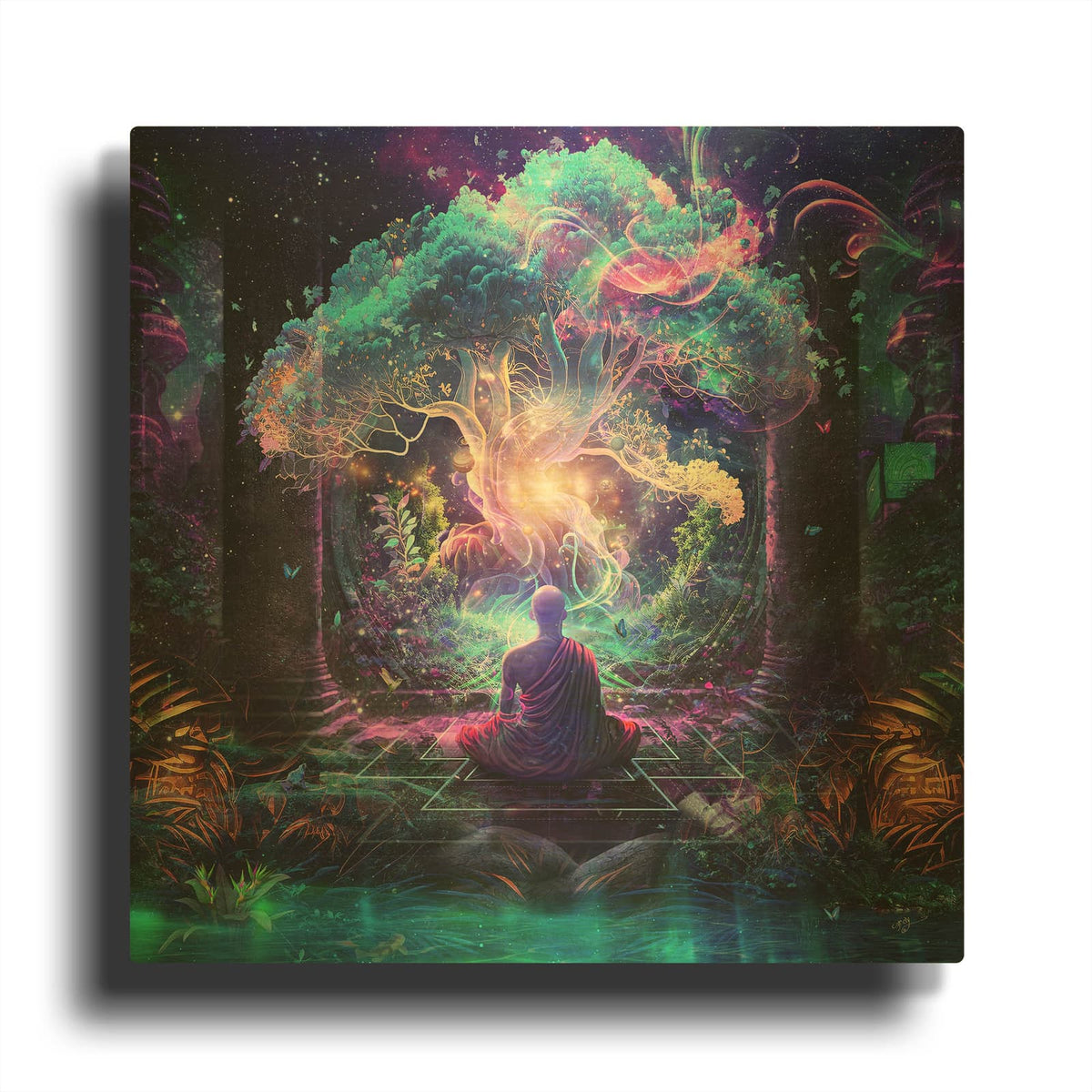 'Midnight Garden' By Cameron Gray Gold Metal Wall Art
