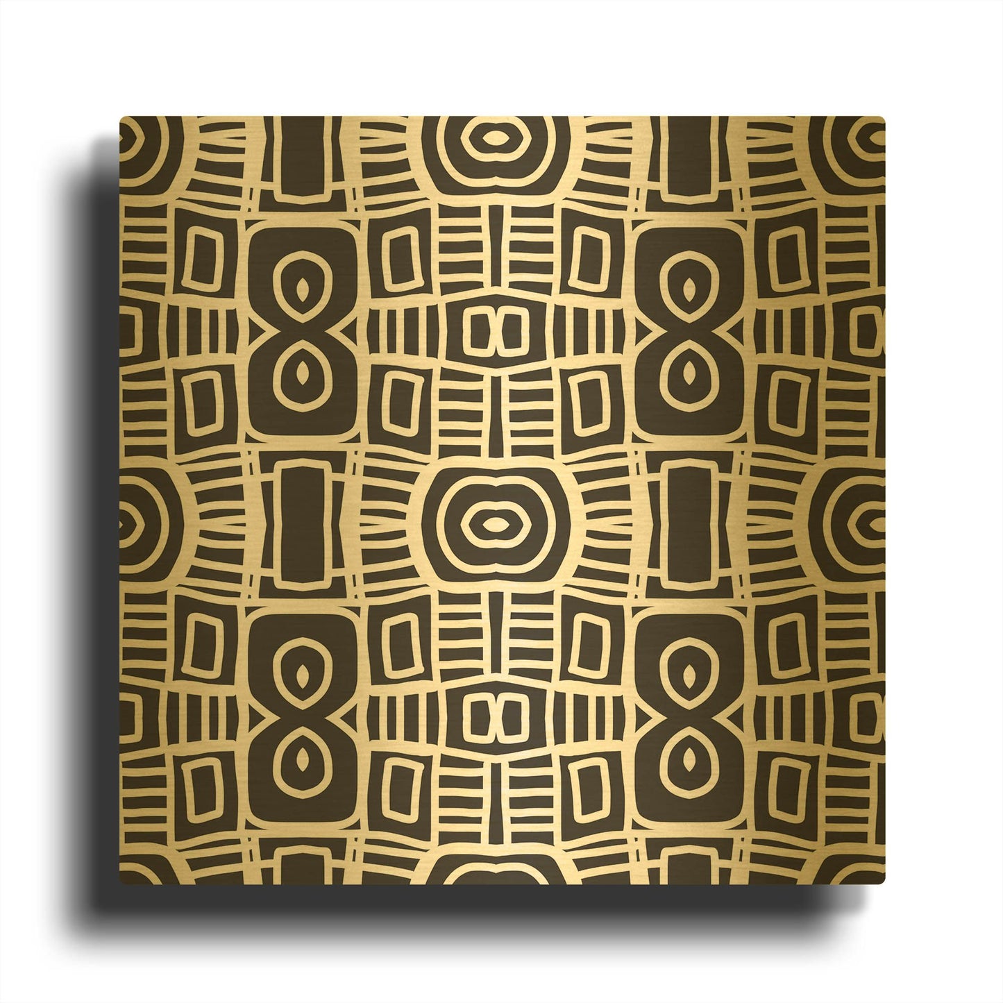 'LW3150' By Linda Woods Gold Metal Wall Art