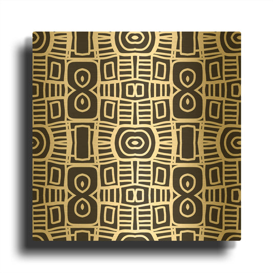 'LW3150' By Linda Woods Gold Metal Wall Art
