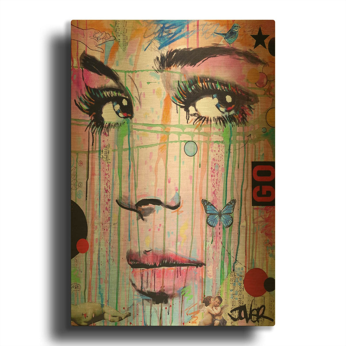 'Go' By Loui Jover Gold Metal Wall Art