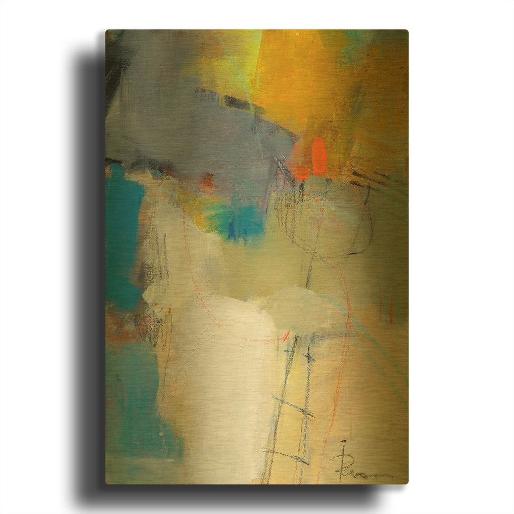 'New Lock I' By Ira Ivanova Gold Metal Wall Art