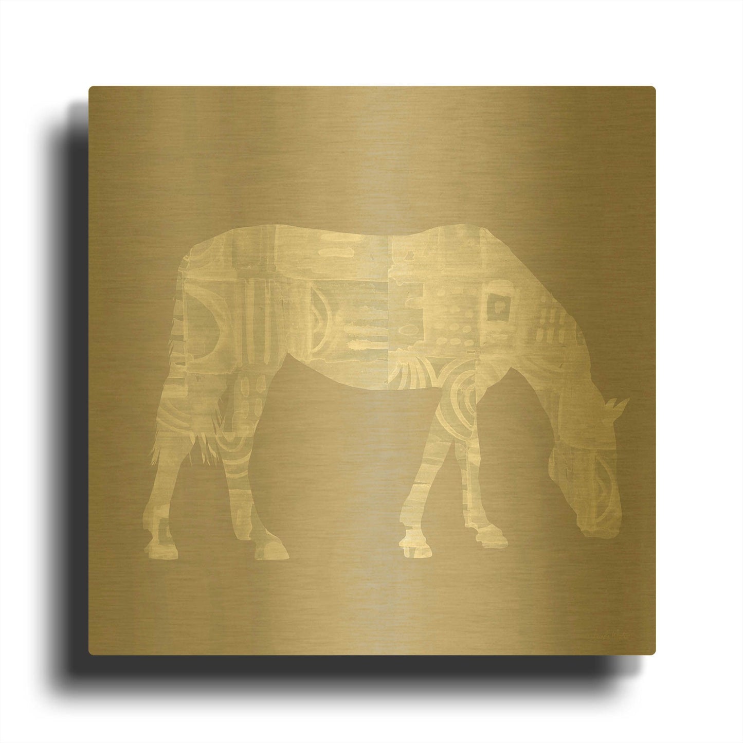 'LW3241' By Linda Woods Gold Metal Wall Art