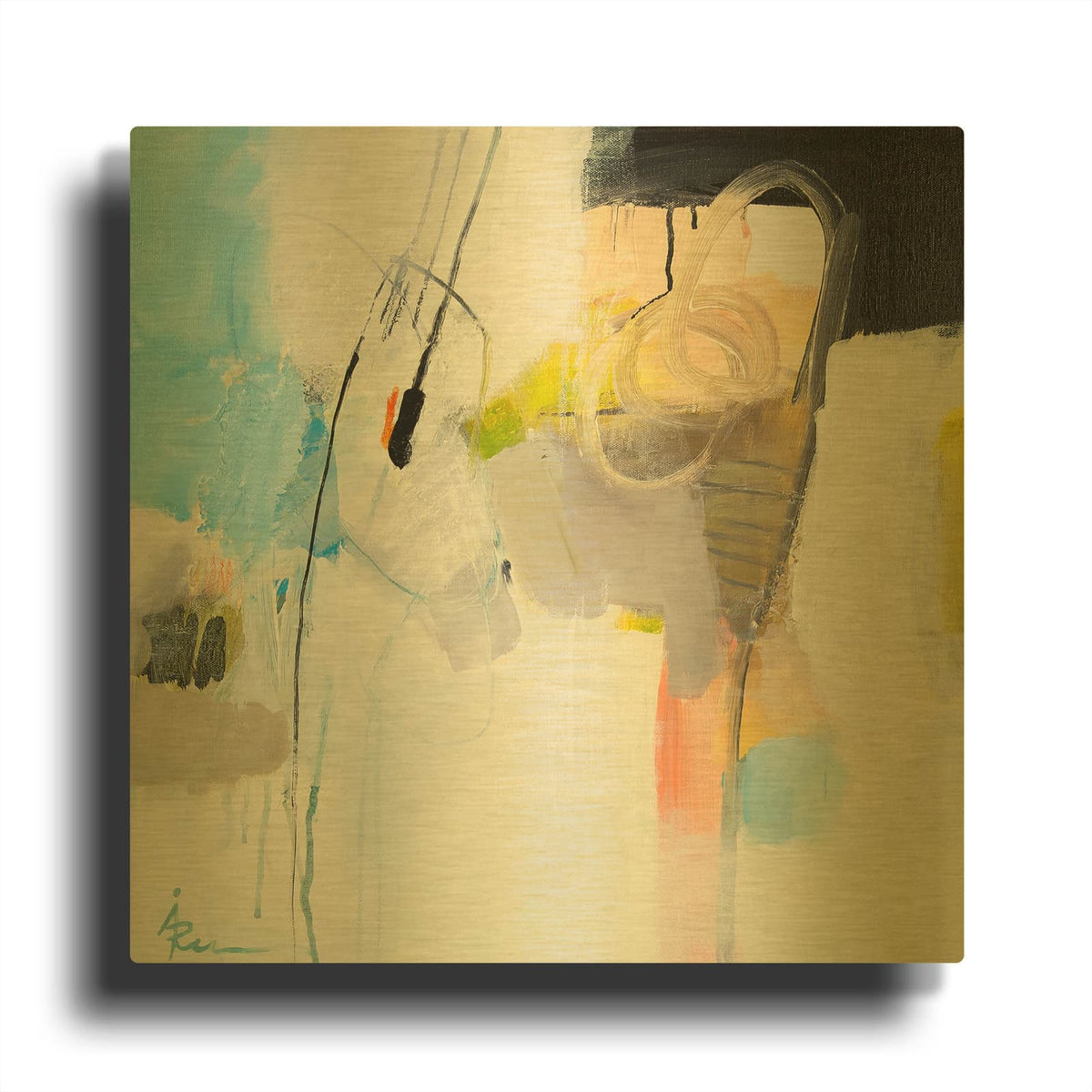 'Untitled 23' By Ira Ivanova Gold Metal Wall Art