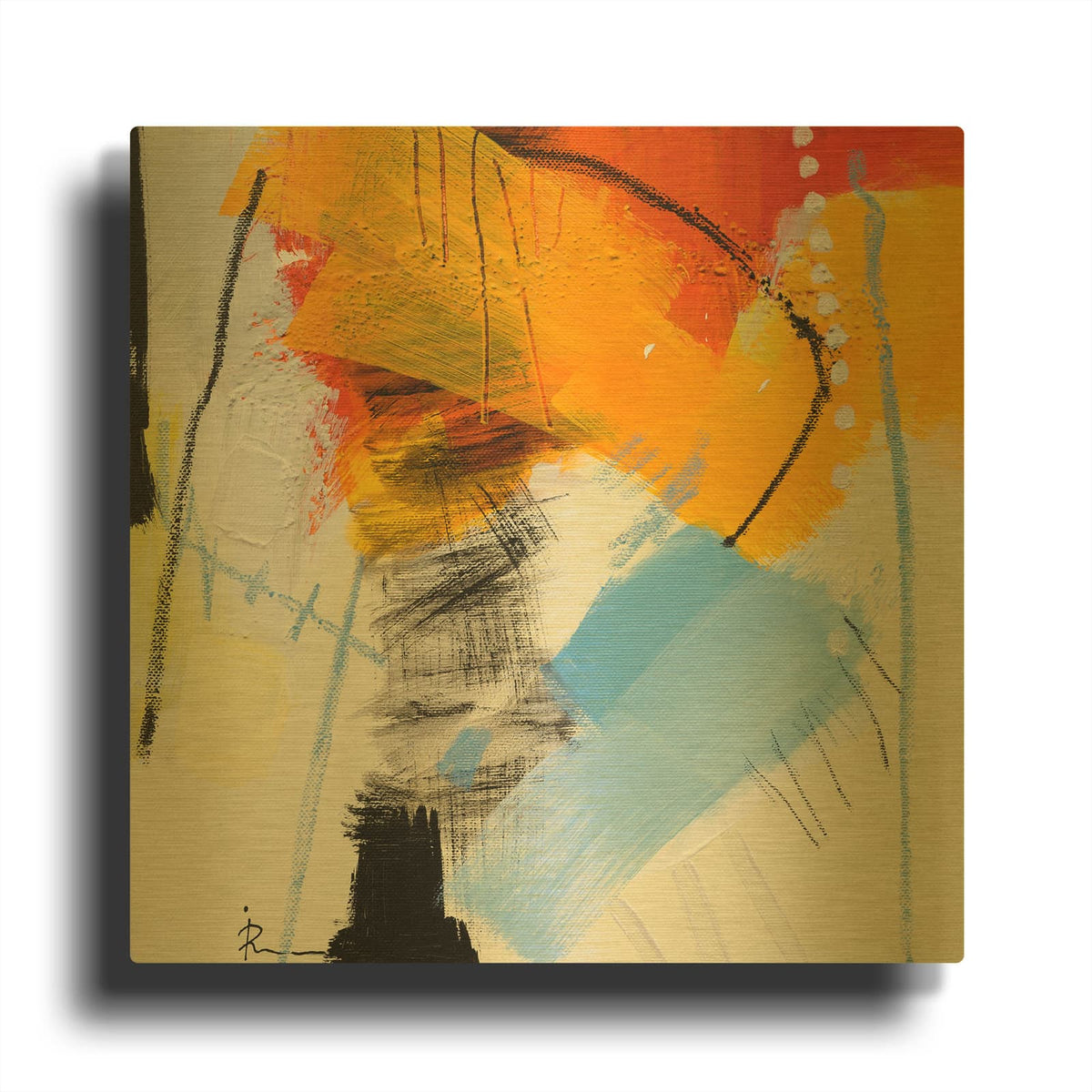 'Untitled 306' By Ira Ivanova Gold Metal Wall Art