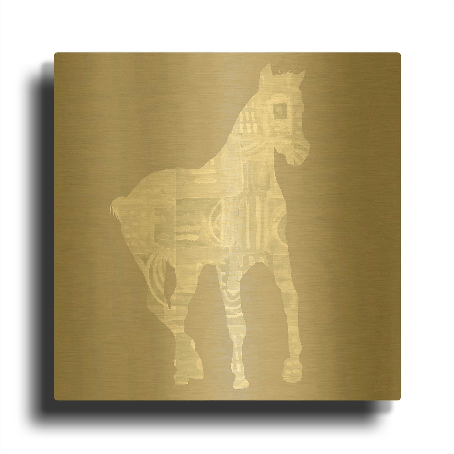 'LW3242' By Linda Woods Gold Metal Wall Art