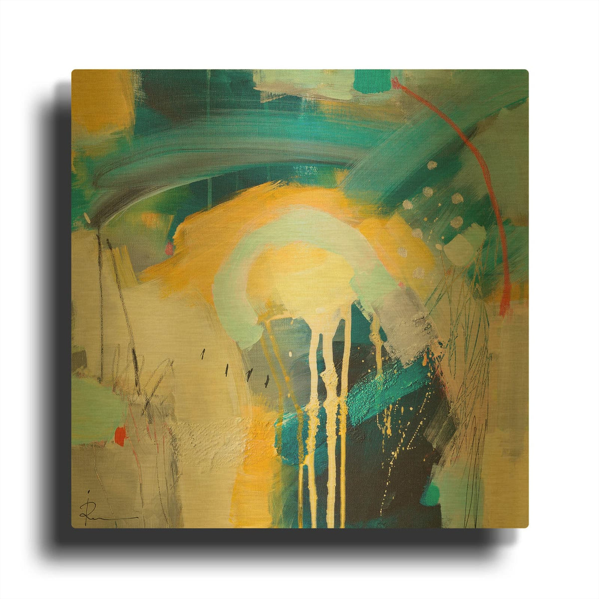 'Untitled 43' By Ira Ivanova Gold Metal Wall Art