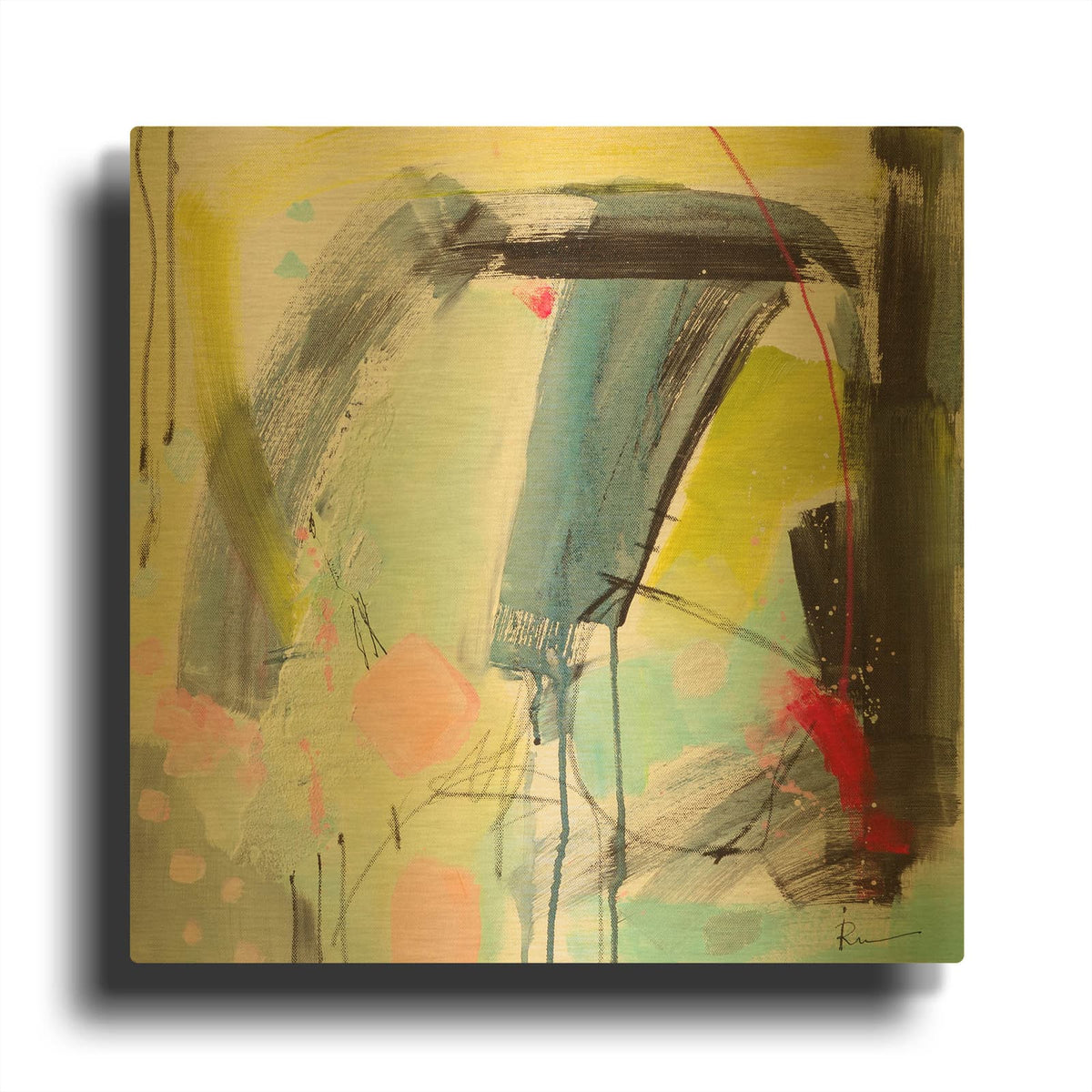 'Untitled 44' By Ira Ivanova Gold Metal Wall Art
